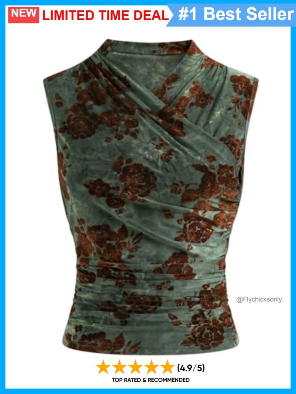 Velvet Jacquard Floral Tank Top Ruched V-Neck Sleeveless Vintage Blouse